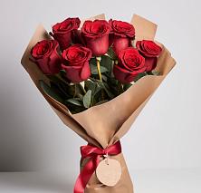 Букет 7 Красных роз Эдлесс Лав в Кагальницкой