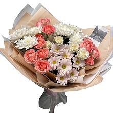 Букет цветов из:  Розы и Хризантемы в Кагальницкой