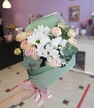 Букет цветов из:  Хризантемы и Розы #REPLACE_PRED# Кагальницкой