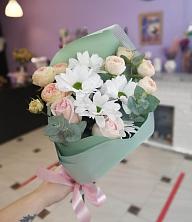 Букет цветов из:  Хризантемы и Розы в Кагальницкой