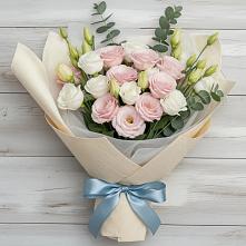 Букет цветов из:  Лизиантусы в Кагальницкой