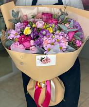 Букет цветов из:  Хризантемы, Гвоздики и Альстромерии в Кагальницкой