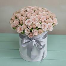 Цветочная композиция из Розы в шляпной коробке в Кагальницкой