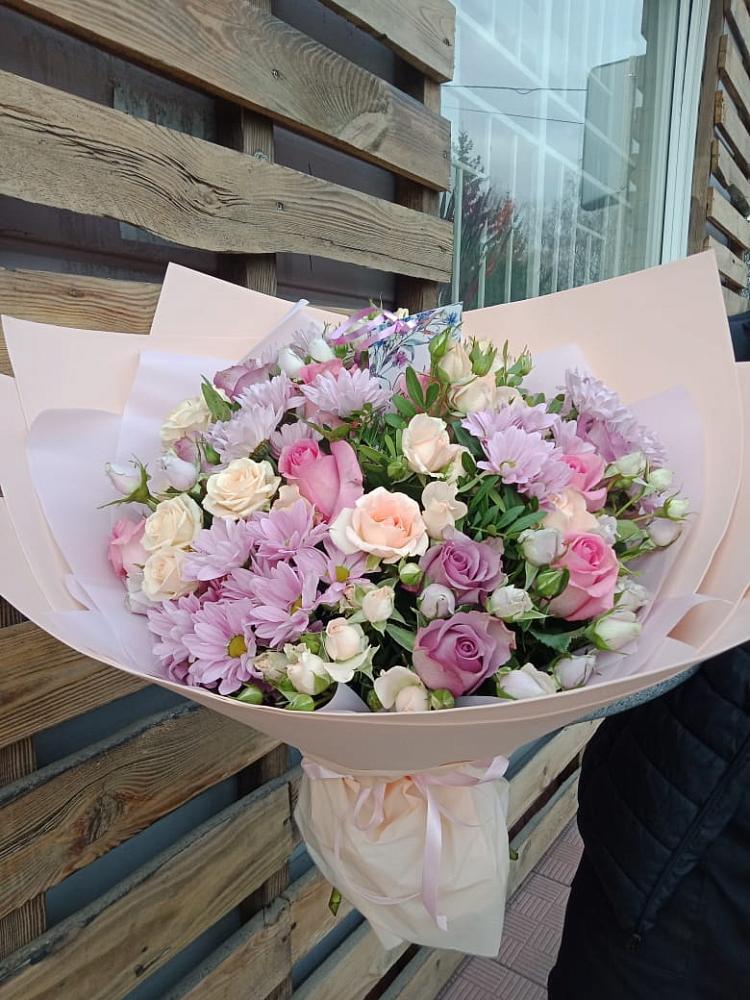 Букет цветов из: Розы и Хризантемы в Кагальницкой