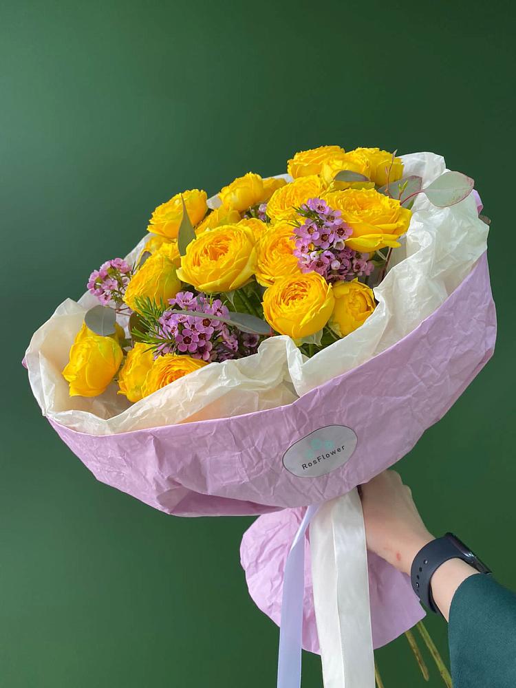 Букет Кустовые желтые розы в Кагальницкой