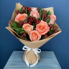 Букет цветов из:  Розы и Альстромерии в Кагальницкой