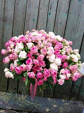 Букет Розовые кустовые розы Натали и Лав Лидия в Кагальницкой