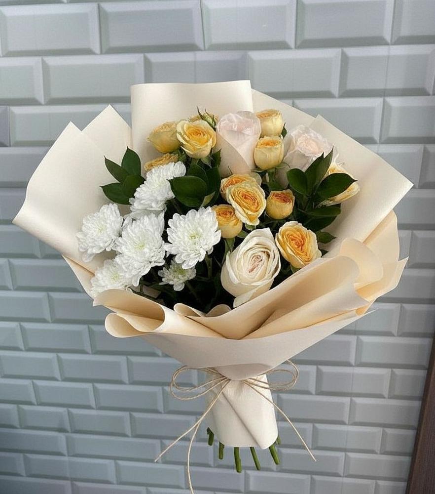 Букет цветов из: Розы и Хризантемы в Кагальницкой