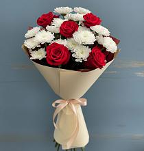 Букет цветов из:  Розы и Хризантемы в Кагальницкой