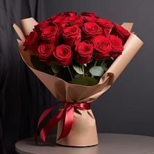Букет 19 Красных роз Эдлесс Лав в Кагальницкой