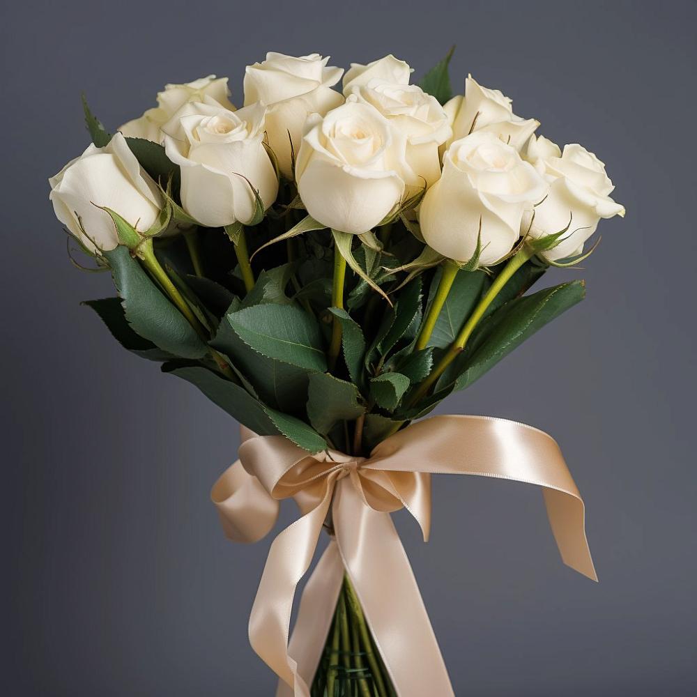 Букет 11 Белых роз в Кагальницкой