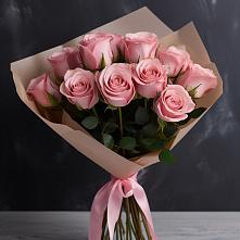 Букет 11 розовых роз в Кагальницкой