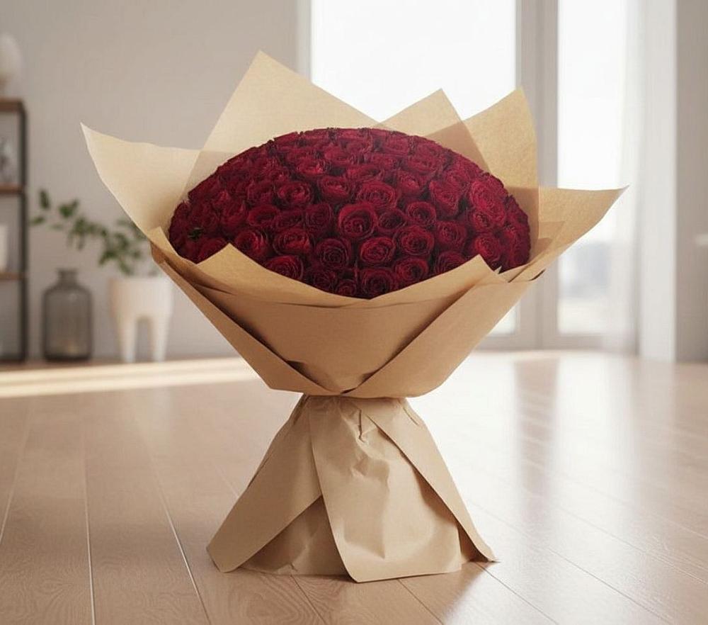 Букет 101 Красная роза в Кагальницкой