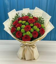 Букет цветов из:  Розы и Хризантемы в Кагальницкой