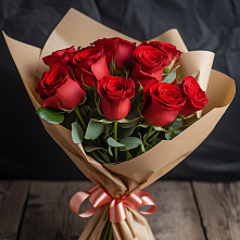 Букет 9 Красных роз #REPLACE_PRED# Кагальницкой