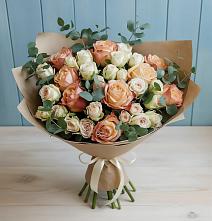 Букет цветов из:  Альстромерии и Розы в Кагальницкой