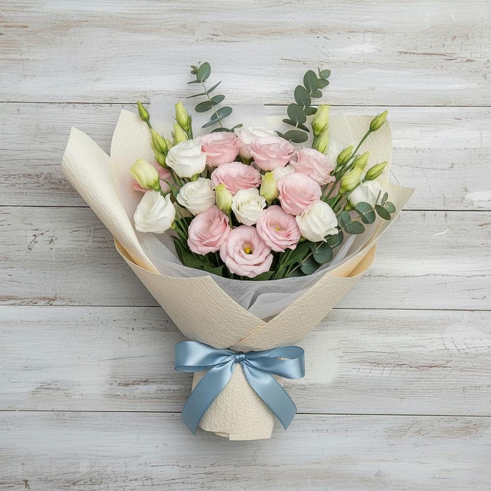 Букет цветов из: Лизиантусы в Кагальницкой